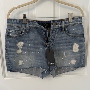 NWT Rails Denim Paint Splatter Shorts